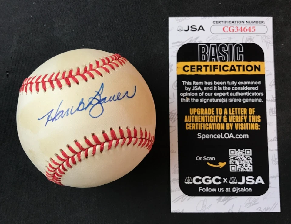 Hank Bauer Signed Rawlings Baseball JSA Cert AUTO MLB Yankees/Athletics (d.'07)! - Image 1 of 4