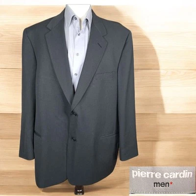 Pierre Cardin Jacket Blazer Mens 50L Charcoal 2 Button Ventless Wool - Image 1 of 4