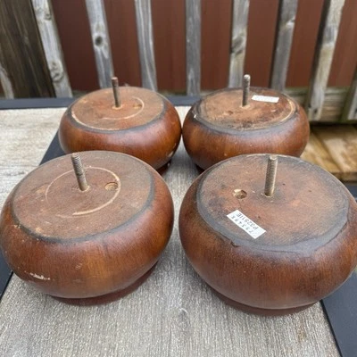 Wood Sofa Bun Legs Ottoman Chair Couch Feet Set Of 10 - Image 1 of 4