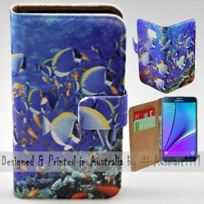 For Samsung Galaxy Note Series - Deep Ocean Fishes Print Mobile Phone Case Cover - image 1 of 3