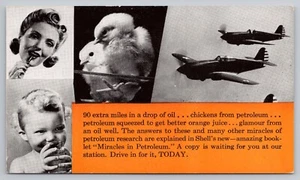 1940s Shell Oil Advertising Curtiss P-40 WWII Bombers Cosmetics Chicken Postcard - Picture 1 of 2