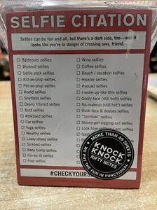 Selfie Citation Nifty Note Novelty Gag Checklist Pad By Knock Knock- New sealed - Picture 1 of 3