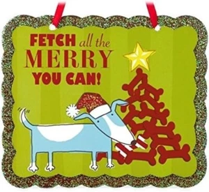 Hallmark Christmas Tree Ornament Dog Fetch All The Merry You Can! - Picture 1 of 1