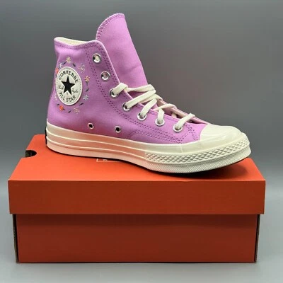 Tênis Converse Chuck 70 Feminino 8.5 Rosa Pequenas Flores Top Alto A11561F - Imagem 1 de 4