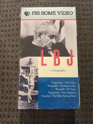 PBS Home Video LBJ A Biography Rare Video 2 VHS Tape Set New and Sealed  - Image 1 of 4