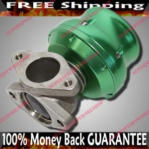 Universal 35/ 38MM Adj.Wastegate 2-Bolt Mazda Toyota Scion Dodge Acura BMW GREEN - Picture 1 of 6