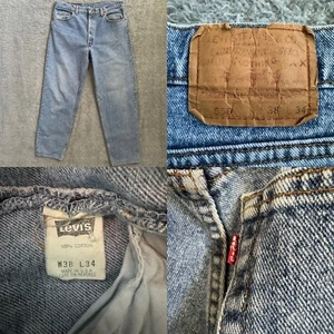 VTG Levis Mens 550 Relaxed Fit Jeans Vintage 90s Made In USA Size 38x34 - Picture 1 of 12