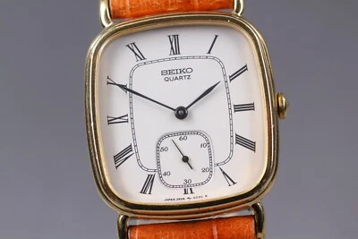 Vintage SEIKO Chariot 2628-5000 Small Second Gold Roman 28mm QZ Watch From JAPAN - Image 1 of 4