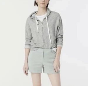 J.CREW Womens 4" Chino Shorts Green Cotton Stretch H5806 Flat Front Size 4 - Picture 1 of 9