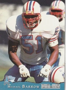 FREE SHIPPING-MINT-1993 Pro Set Micheal Barrow #172 PLUS OILERS BONUS CARDS - Picture 1 of 1