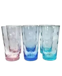 Marquis Waterford Crystal Polka Dot Collection 6 Highball Glasses -Discontinued 