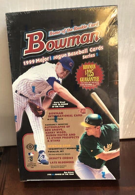 1999 年 Bowmans 美国职棒大联盟棒球卡系列 1 盒 24 件原厂封装 — 第 1/4 张图片