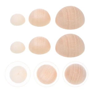 150Pcs Half Round Wooden Balls Unfinished Half Wood Balls Wood Beads - Picture 1 of 12