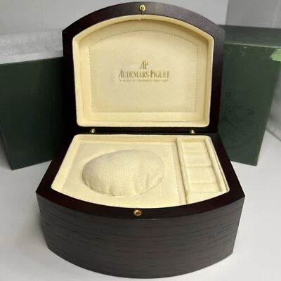 Raro Auténtico Audemars Piguet Caja de Reloj de Madera con Caja Exterior Foto 1 de 4