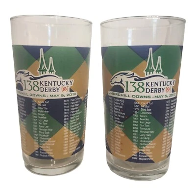 Пара 138-й Kentucky Derby тамблеры 20 унций очки 2012 синий зеленый Argyle - Изображение 1 из 4