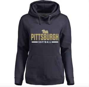*NWT* PITT PANTHERS SOFTBALL Fanatics Navy Blue NCAA Pullover Hoodie (Women's M) - Picture 1 of 6