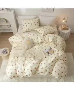 Pure Cotton Duvet Cover Set for Kids Adults, Cute Super Soft Bedding Comforter C - Picture 1 of 8