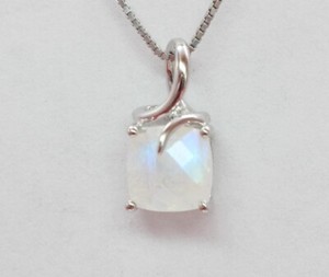 Edler 1,40 Carat Mondlichttopas Anhänger 925 Silber Checker Schliff top Edelstei