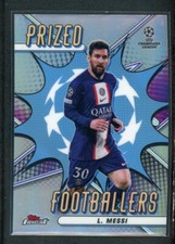 2023LIONEL MESSI TOPPS FINEST UEFA CHAMPIONS LEAGUE REFRACTOR PRIZED FOOTBALLERS