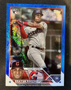 2023 Topps Update Series - #US214 Brayan Rocchio (RC) Blue Parallel /999