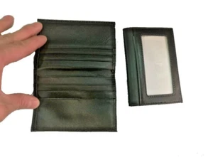PORTE CARTES CUIR NOIR TRANSPARENT DESSUS - Imagen 1 de 1