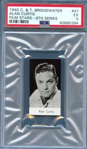 1940 CT Bridgewater Film Card #47 ALAN CURTIS Actor BUCK PRIVATES PSA 5 - Picture 1 of 2