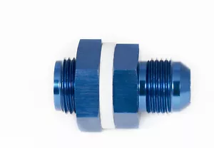 Schottwandanschluss Dash 10 / -10AN / JIC 10 (Bulkhead) Blau 7/8 - 14UNF - Picture 1 of 6