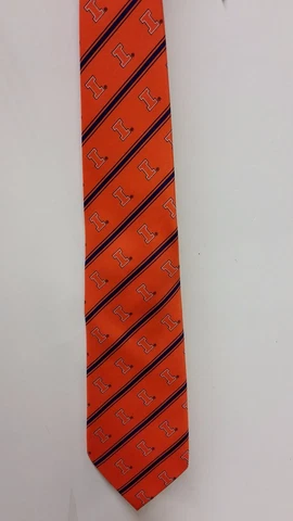 NCAA Team Neck Tie, Illinois Fighting Illini (Striped) NEW Cover