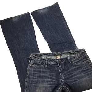 Silver Jeans Isabel Flare Flared Long Tall Women's 31 x 35 Blue Denim Mid Rise - Picture 1 of 8