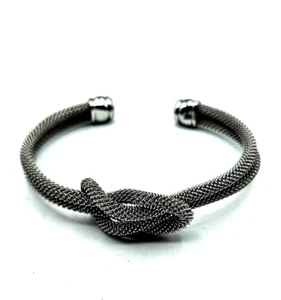 Brazalete Brazalete Brazalete Malla Nudo Amor Serpiente Tono Plateado Metal Delicado Clásico - Imagen 1 de 4