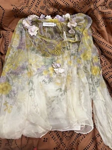 NWOT Zimmerman Harmony Billow Blouse Size 0 XS $695 - Picture 1 of 4