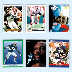Bruce Smith Lot 6 Football Cards 1993 Topps Buffalo Bills Set Collection NFL NM - Picture 1 of 8