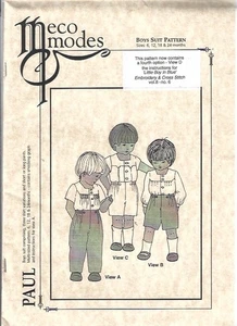 Meco Modes Boys Suit Pattern Unused Made in Australia Smocked - Picture 1 of 2