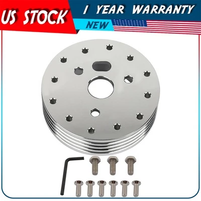 ?1" Plateado Volante Buje Adaptador Espaciador Para 6 Agujeros Grant APC 3 Agujeros Foto 1 de 4