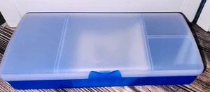 Tupperware Lunch N Things Geteilter Behälter Organizer Blau Snackbox NEU - Bild 1 von 3