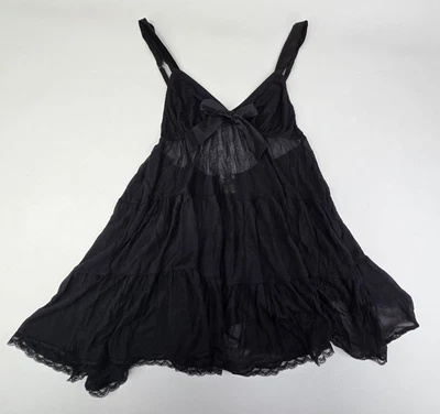 Victoria's Secret Black Slip Lingerie Babydoll Womens Size M - Image 1 of 4