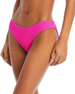 Aqua X7340 Metallic Crinkle Basic Bikini Badehose, Pink, M - Bild 1 von 6