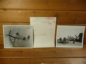 2 fotos vintage en blanco y negro 8x10 FLYING WING Chance Vought V-173 Airplane Research - Imagen 1 de 9