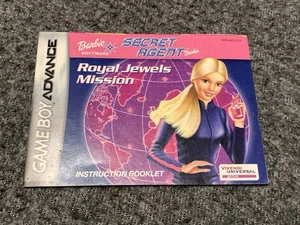 Secret Agent Barbie Royal Jewels Mission Game Boy Advance - solo manuale - Foto 1 di 3