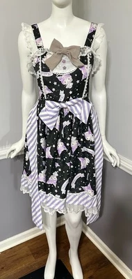 Sanrio Kawaii Kuromi Dress Anime Cosplay Costume Halloween Womens Size S - Image 1 of 4