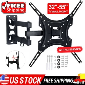 TV Wall Bracket Mount Swivel Tilt for 10 12 14 26 32 40 43 49 50 55" LCD LED US - Picture 1 of 12