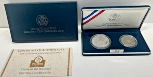 1992P Proof & 1992S Proof Columbus Quincentenary Commemorative Coins - Picture 1 of 5
