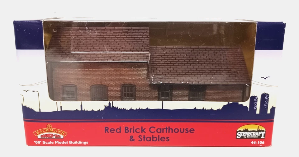 BACHMANN 1:76 SCENECRAFT 44-106 RED BRICK CARTHOUSE & STABLES OO GAUGE NEW BOXED - Image 1 of 4