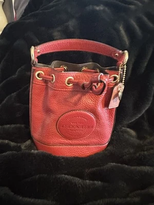 Bolso Coach Dempsey Bucket 15 con parche Coach y dije de corazón Foto 1 de 4