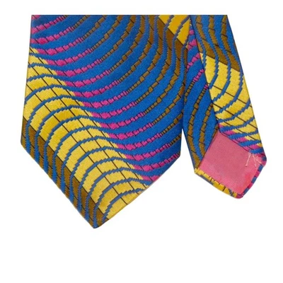 Corbata a rayas ilusión óptica brillante años 70 MOD WIDE Foto 1 de 4