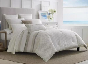 Nautica Saybrook Cotton Reversible 2-Piece Duvet Cover Set, Twin - Beige - Picture 1 of 5