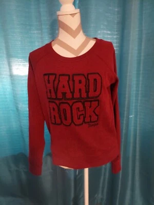 Sudadera Pullover Hard Rock Tampa, FL Para Mujer Granate Bordada Mediana Foto 1 de 4