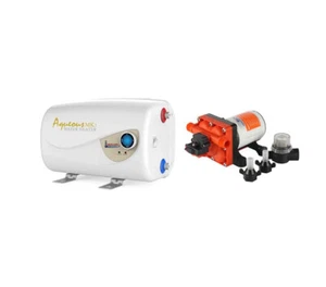 Aqueous MK2 Water Heater (10L 240v) + Pressure Pump 12V (9Lmin) SEAFLO 42 Series - Picture 1 of 2