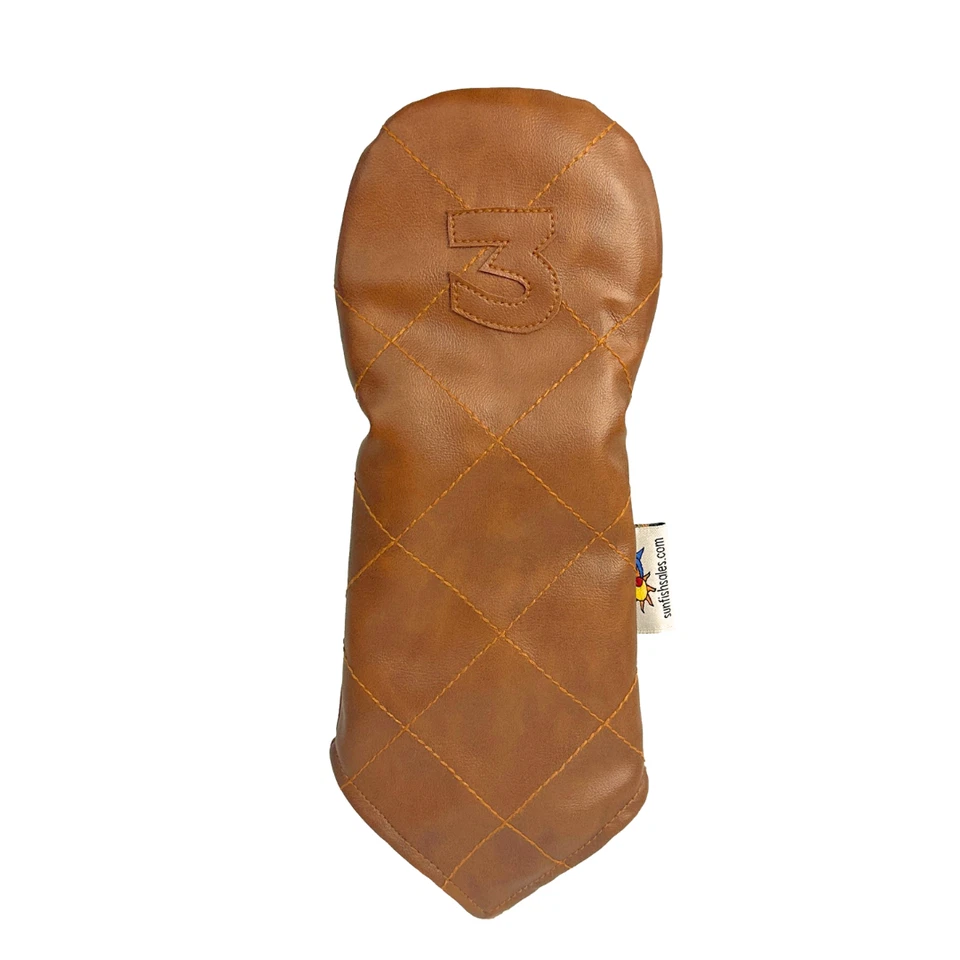 Brown Quilted Sunfish Fairway 3 golf club headcover - Image 1 of 1