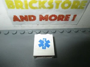 Lego - 1x Panel 1x2x2 Blue EMT Star of Life Pattern 7890 4864bpb033 - Imagen 1 de 1